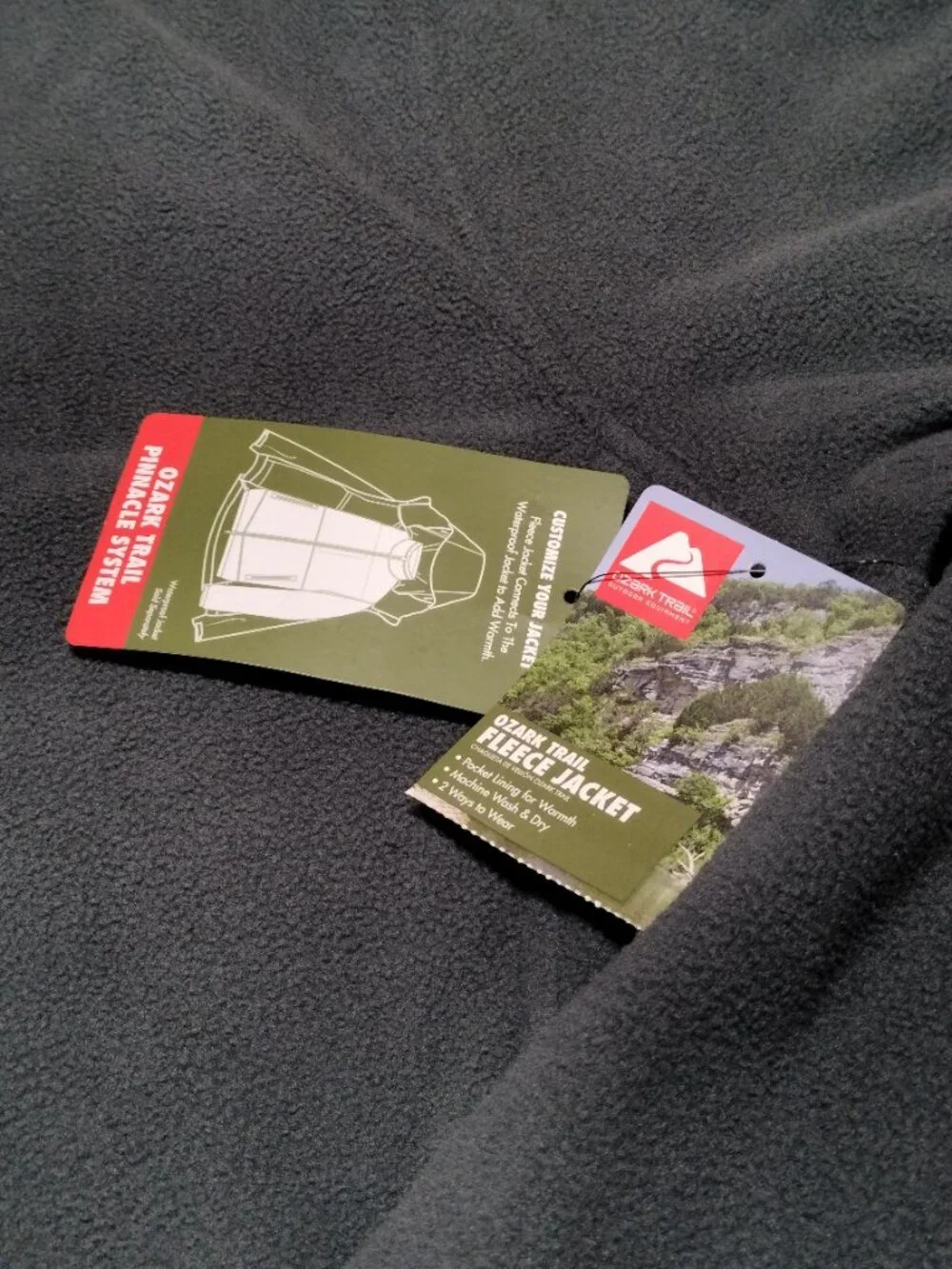 Ozark Trail Men's Polar Fleece soft warm Jacket Full Zip Gray size XXL Brand new